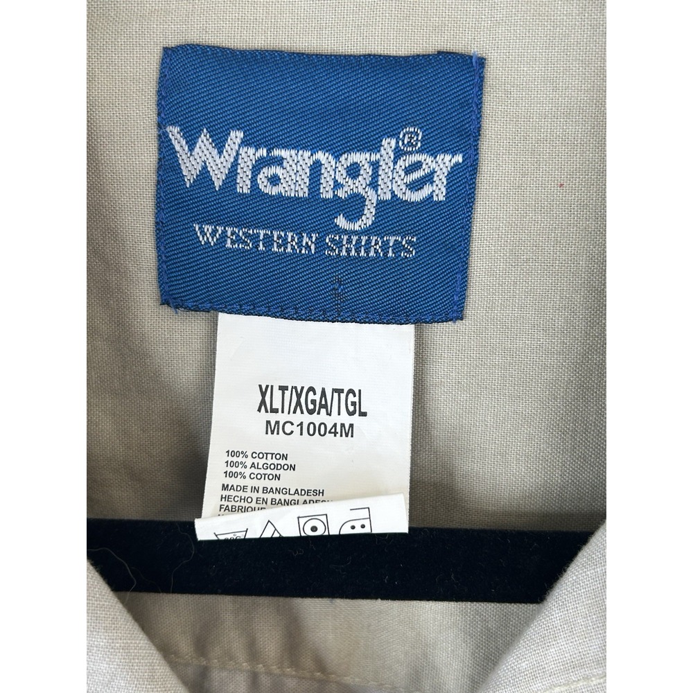 Wrangler Vintage Pearl Snap Long Sleeve Shirt Western Cowboy Southwestern Aztec - Picture 5 of 10